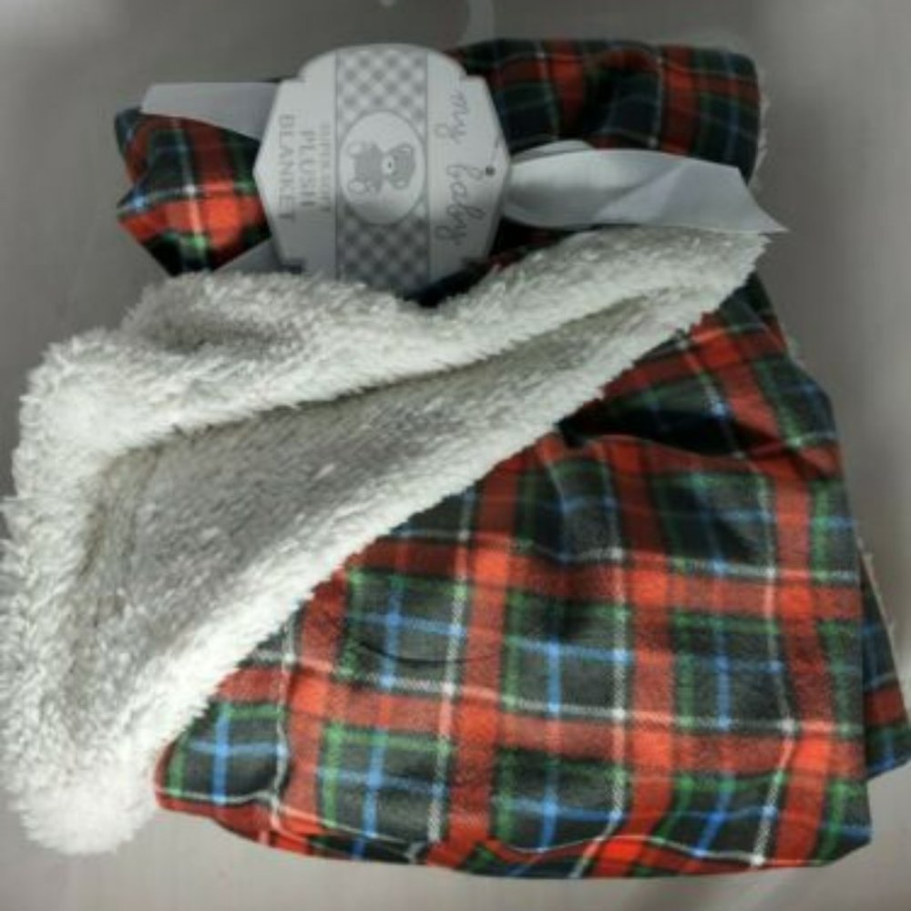 My Baby Super Soft Plush Blanket Plaid 30x40